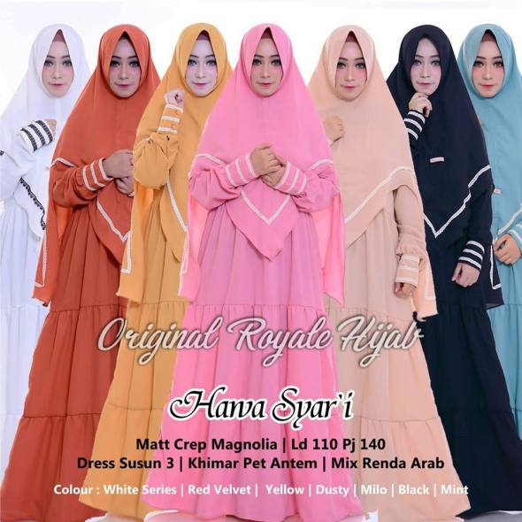Zahida Ghaida Naraya Azzahra Hawa Habibah Hijab Syar'i by Original Royale Hijab