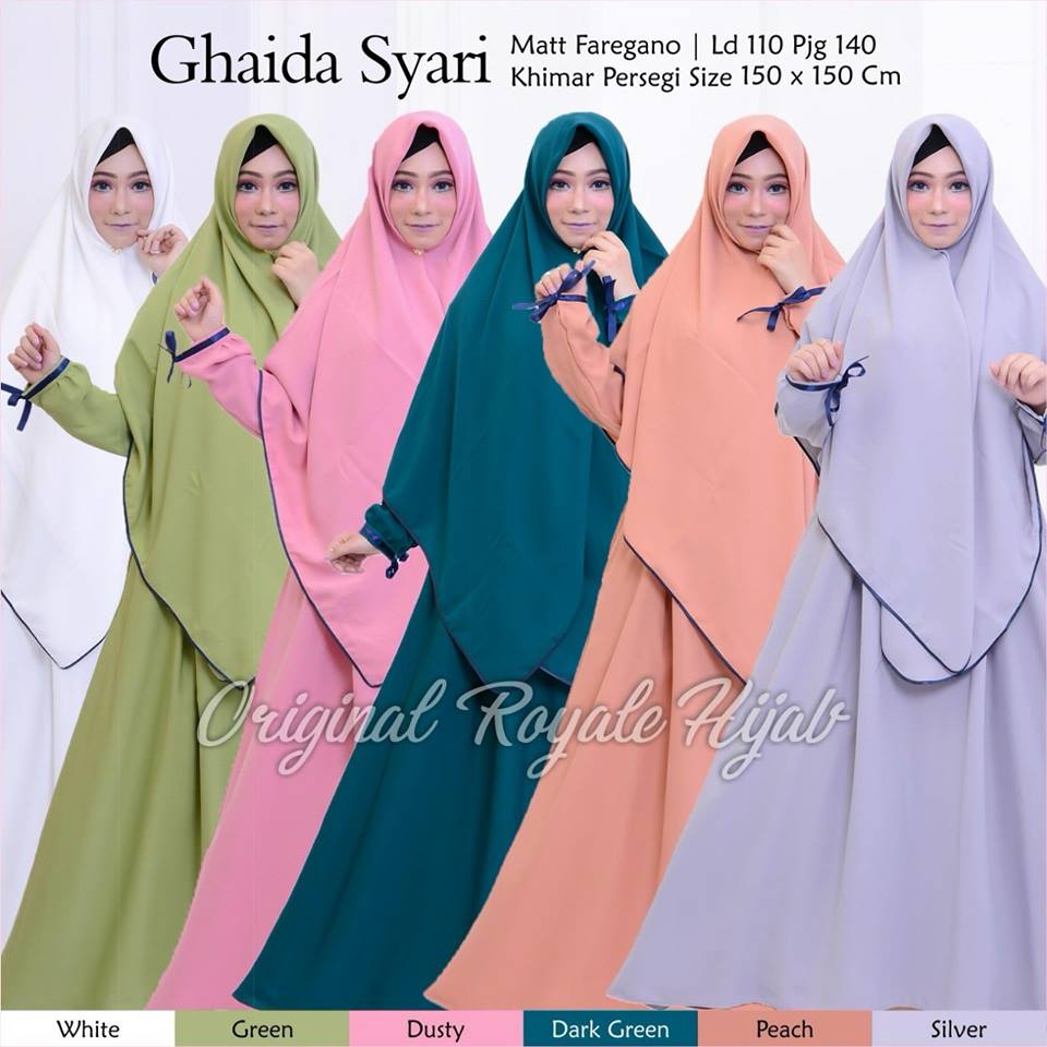 Zahida Ghaida Naraya Azzahra Hawa Habibah Hijab Syar'i by Original Royale Hijab